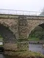 Detail of a supporting pier, buttress, ashlar construction, etc.