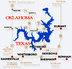 Map of Texoma Region