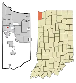 Location in the state of Indiana