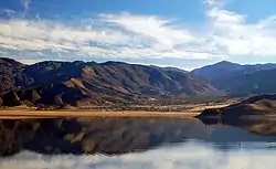 Mountain Mesa viewed from across Lake Isabella