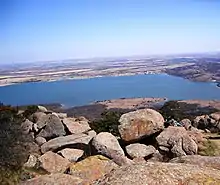 Mount Scott observation view of Lake Lawtonka