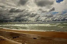 Lake Michigan from the beach at Harbert