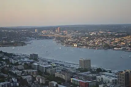 A view of Seattle from the Space Needle.