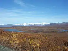 Numerous kettle lakes line the eastern portion of the highway.