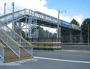 A photograph of Lake Shore Boulevard Bailey Bridge