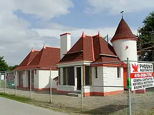 The old 'Joy Oil' 1930s-era Gas Station.