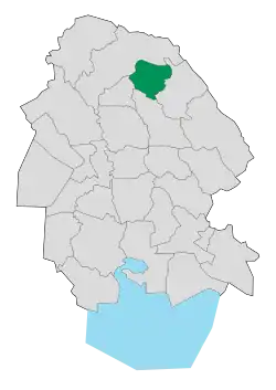 Location of Lali County in Khuzestan province