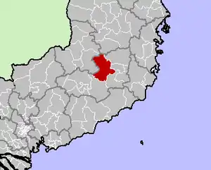 Location in Lâm Đồng province