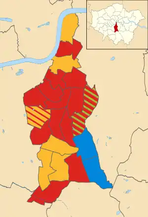 Lambeth 2006 results map