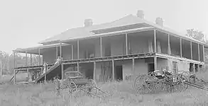 Present Homestead under construction at Lambrigg in 1894. The verandah is incomplete and the railings have not been built.