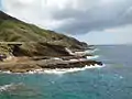 The coastline, looking southeast, from Lanaʻi Lookout