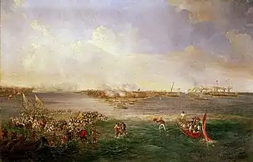 The Spanish landing at Balanguingui by Antonio Brugada