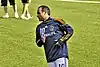 Landon Donovan warming up for a soccer game in 2014