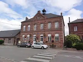 The town hall and school of Landouzy-la-Cour