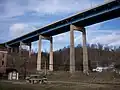 Western portion of span over West Brownsville