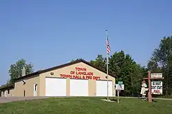 Town hall and fire station in Langlade