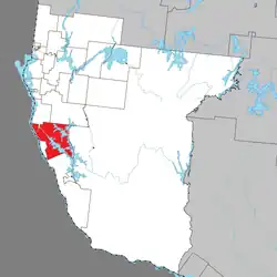 Location within Témiscamingue RCM.