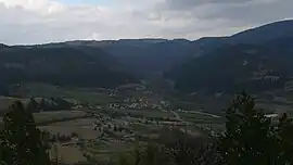 A general view of Lanuéjols, from Mont Mimat