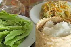 Image 11Lao sticky rice and papaya salad (from Culture of Laos)