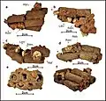 Burial 9 - 'Assemblage' of cut human long bones and teeth.