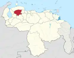 Location within Venezuela