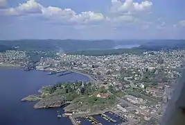 Widerøe aerial photo, 1964.