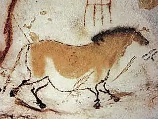 Image 9A horse painting from a cave in Lascaux (from Domestication of the horse)