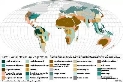 Image 23Vegetation during the Last Glacial Maximum period 16,000 BCE (from Geography of Japan)