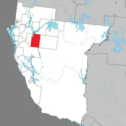 Location within Témiscamingue RCM.