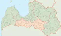 Location of Zemgale Planning Region