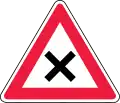 Crossroads without priority (give way to the vehicles coming from the right)