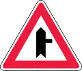 Junction with minor road (from the right)