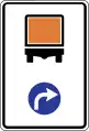 Proceed right for vehicles carrying dangerous goods