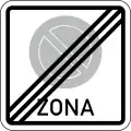 End of no parking area