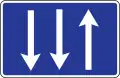 Driving directions in lanes