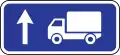 Driving direction of trucks (proceed straight)