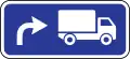 Driving direction of trucks (turn right)