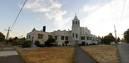 The former Laurelwood United Methodist Church, now a learning academy