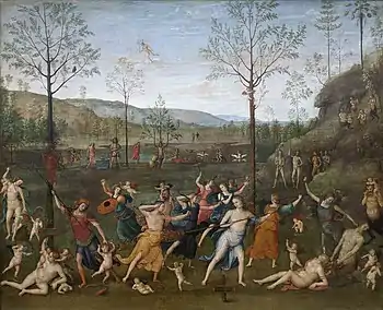 Combat of Love and Chastity (1503) by Perugino.