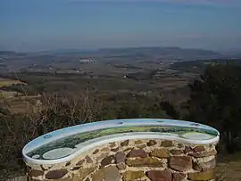 The orientation table at the Gardie lookout