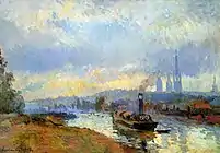 Tow boats in Rouen Sun ca.1900