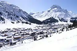 Omeshorn rising above Lech am Arlberg