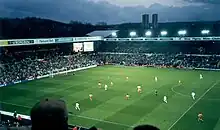  Elland Road stadium showing field and stands