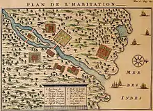 Map of human settlement on Rodrigues