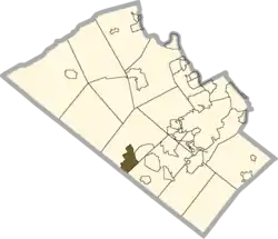 Location of Breinigsville in Lehigh County, Pennsylvania