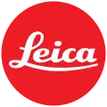 Leica "red dot" logo.