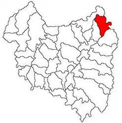 Location in Covasna County