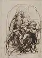 Study for the Madonna of the Cat, British Museum (recto)