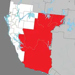 Location within Témiscamingue RCM.