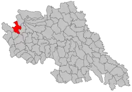 Location in Iași County